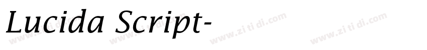Lucida Script字体转换